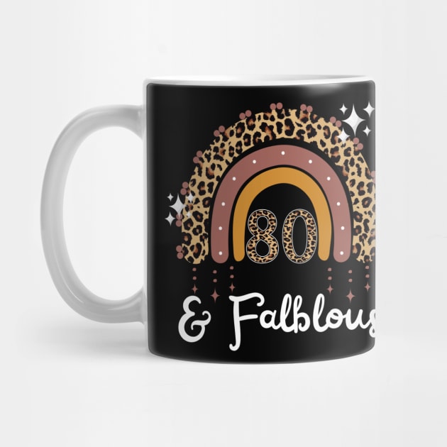 80 Years Old Fabulous Rainbow Leopard 80th Birthday by JustBeSatisfied